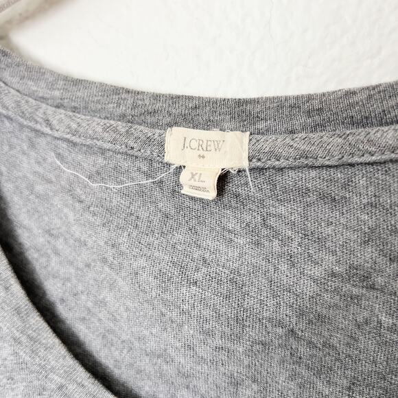 [J. Crew] Gray Oh La La Graphic Print Round Neck Short Sleeve T-Shirt Size XL - Picture 10 of 11